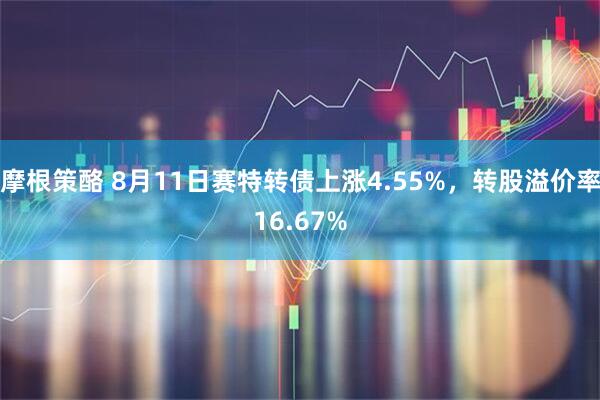 摩根策酪 8月11日赛特转债上涨4.55%，转股溢价率16.67%